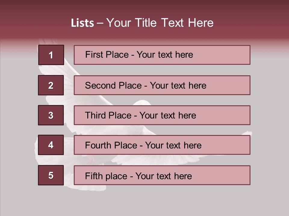 Spiritual White Wing PowerPoint Template