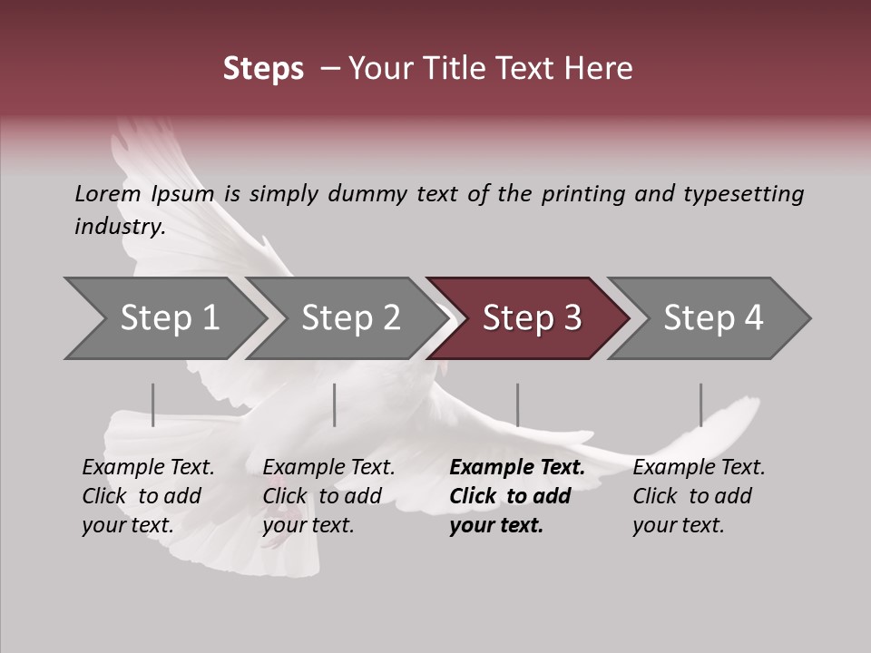 Spiritual White Wing PowerPoint Template