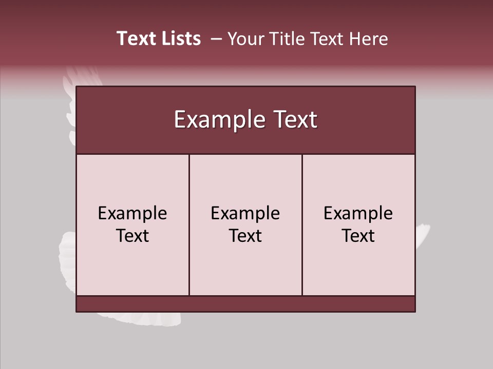 Spiritual White Wing PowerPoint Template