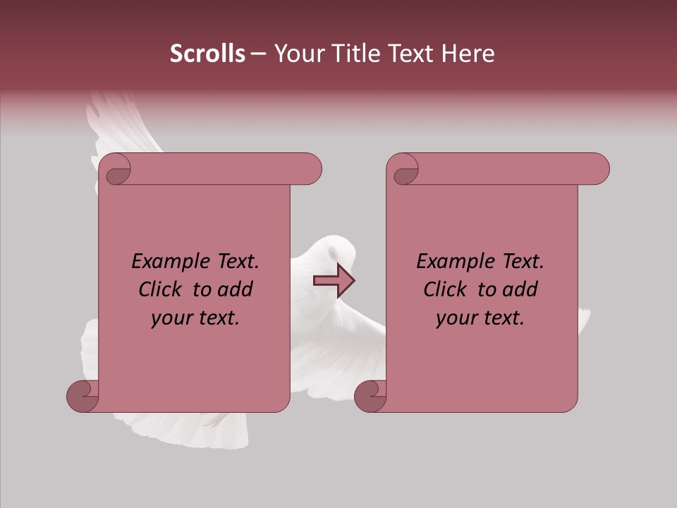 Spiritual White Wing PowerPoint Template