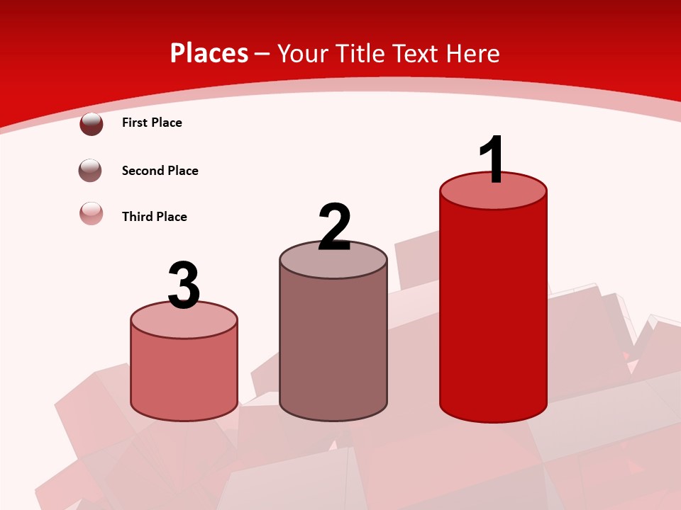 A Red And White Abstract Background With Squares PowerPoint Template