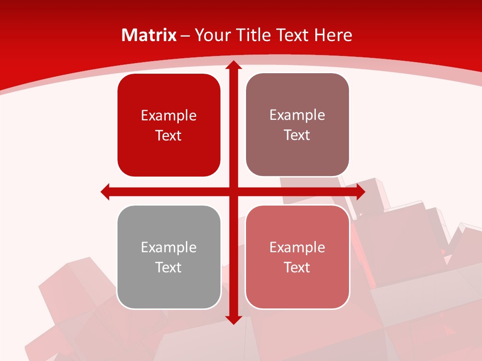 A Red And White Abstract Background With Squares PowerPoint Template