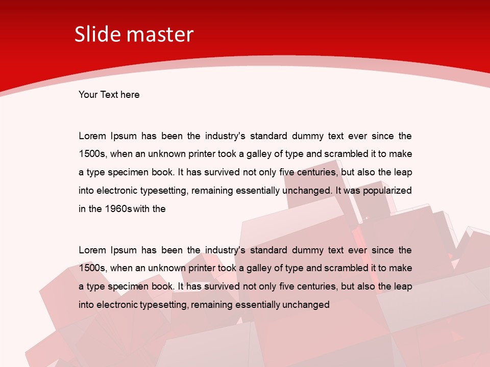 A Red And White Abstract Background With Squares PowerPoint Template