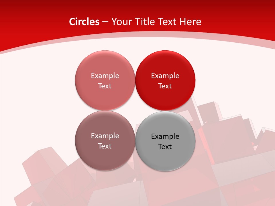 A Red And White Abstract Background With Squares PowerPoint Template