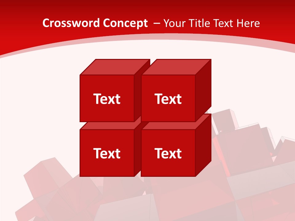 A Red And White Abstract Background With Squares PowerPoint Template