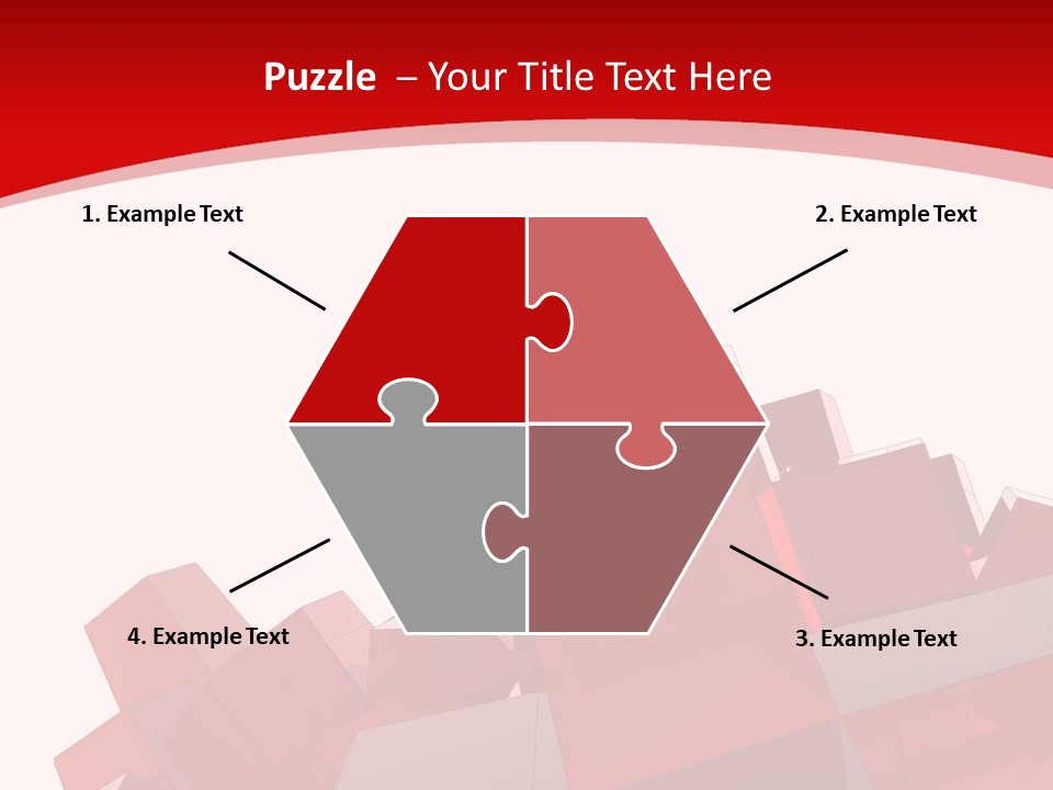 A Red And White Abstract Background With Squares PowerPoint Template