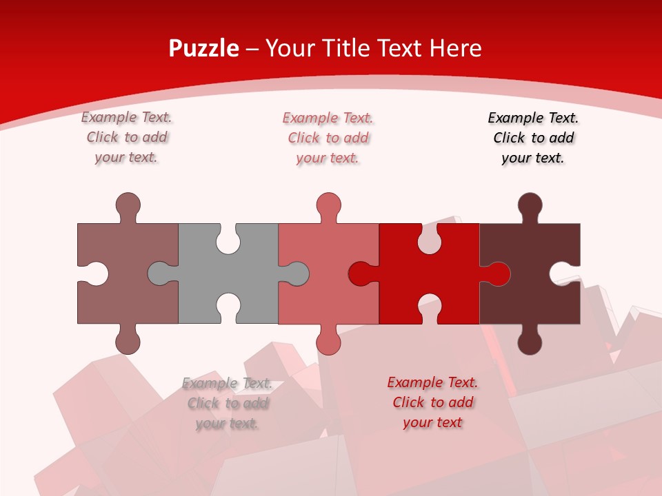 A Red And White Abstract Background With Squares PowerPoint Template