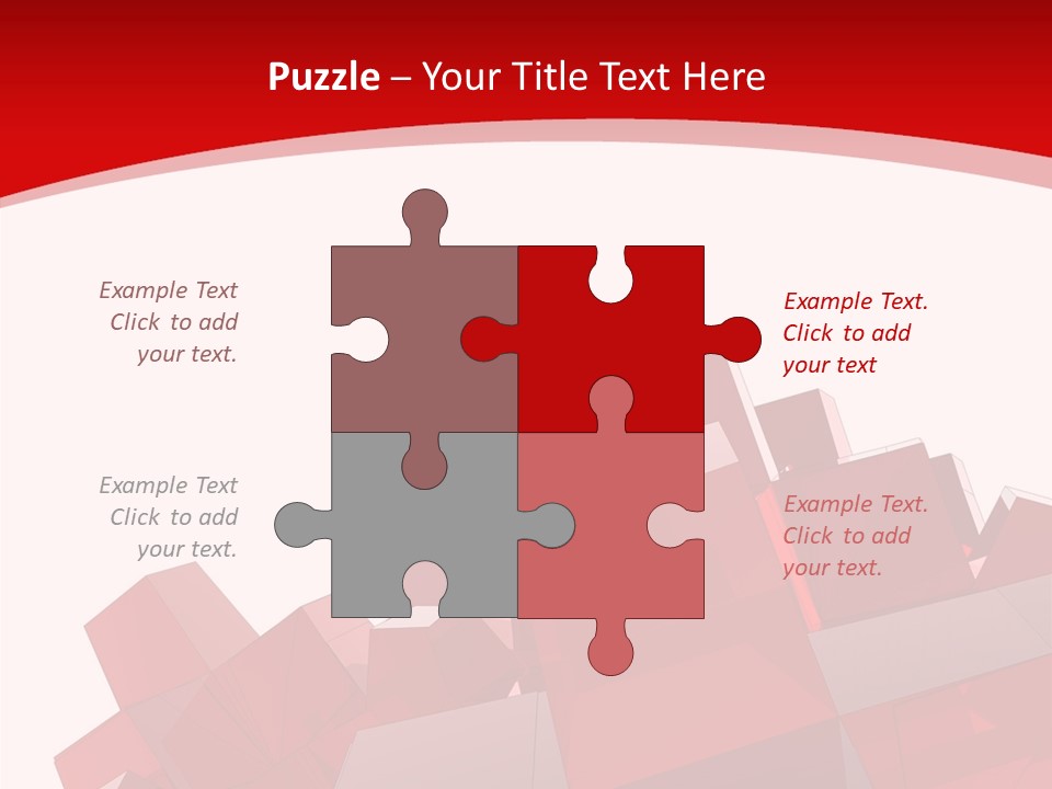 A Red And White Abstract Background With Squares PowerPoint Template