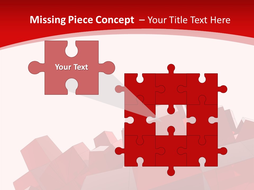 A Red And White Abstract Background With Squares PowerPoint Template