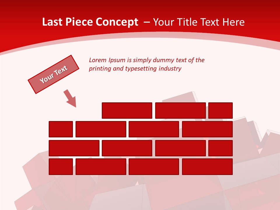 A Red And White Abstract Background With Squares PowerPoint Template