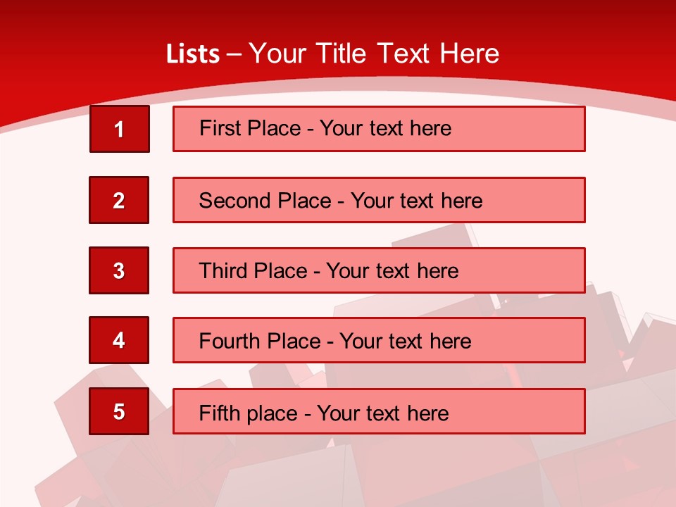 A Red And White Abstract Background With Squares PowerPoint Template