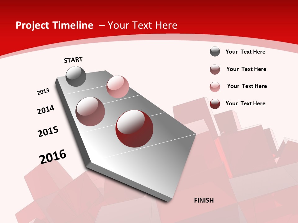 A Red And White Abstract Background With Squares PowerPoint Template