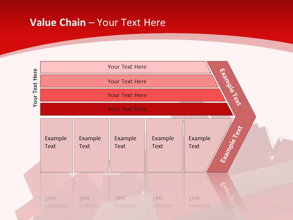 A Red And White Abstract Background With Squares PowerPoint Template