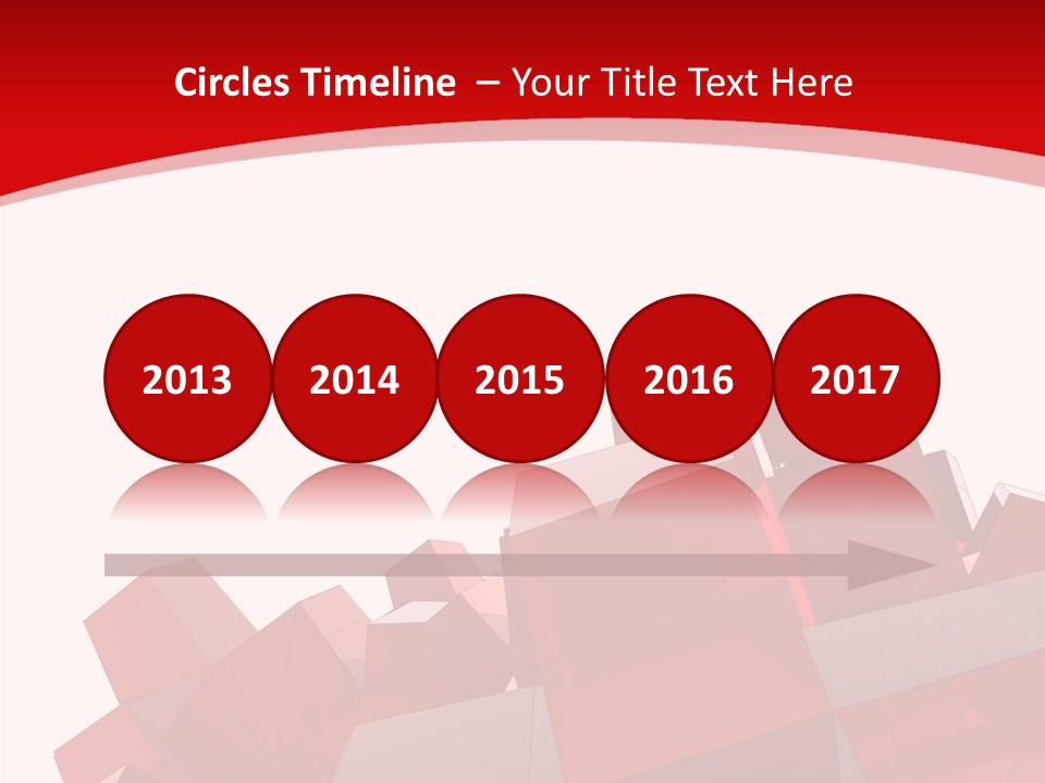 A Red And White Abstract Background With Squares PowerPoint Template