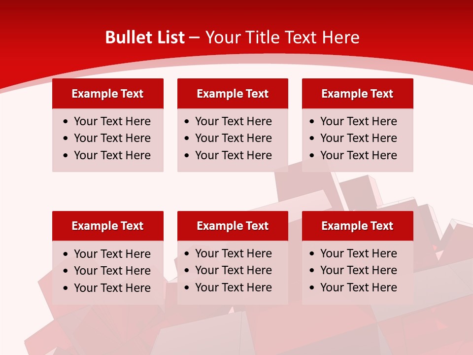 A Red And White Abstract Background With Squares PowerPoint Template