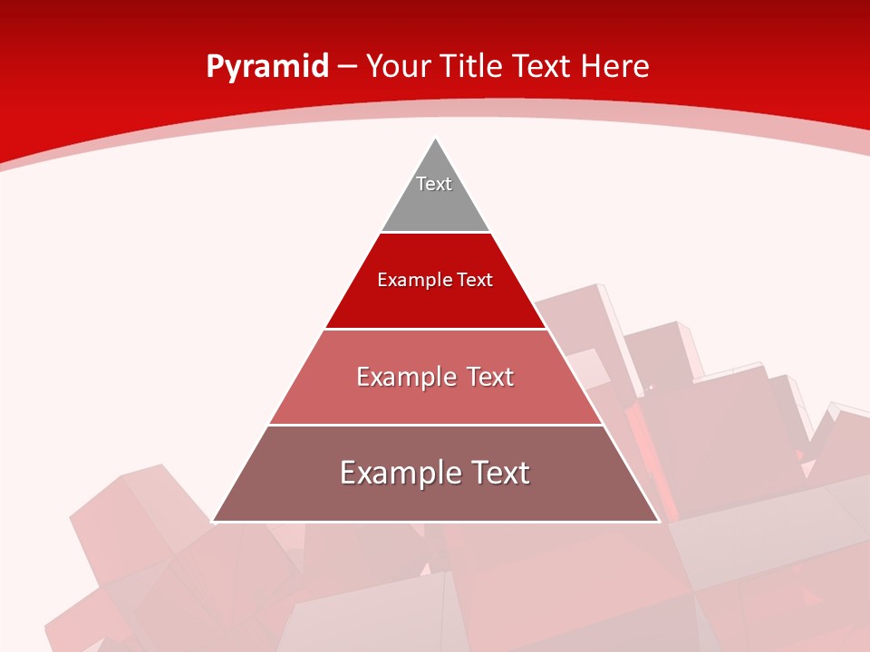 A Red And White Abstract Background With Squares PowerPoint Template