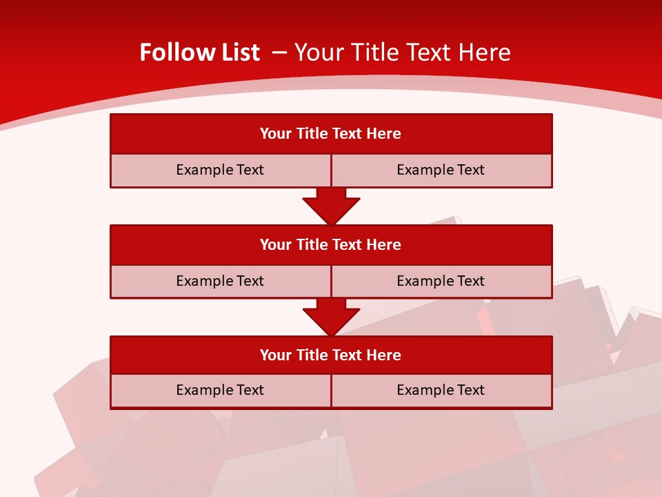 A Red And White Abstract Background With Squares PowerPoint Template