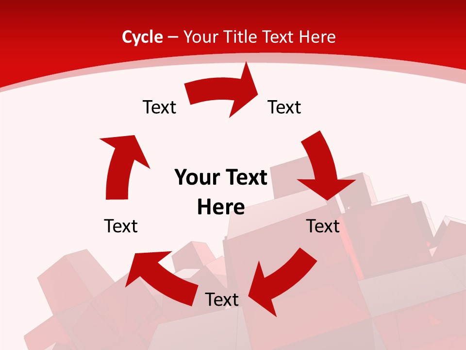 A Red And White Abstract Background With Squares PowerPoint Template