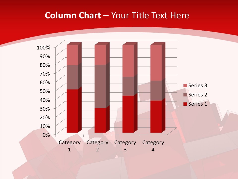 A Red And White Abstract Background With Squares PowerPoint Template