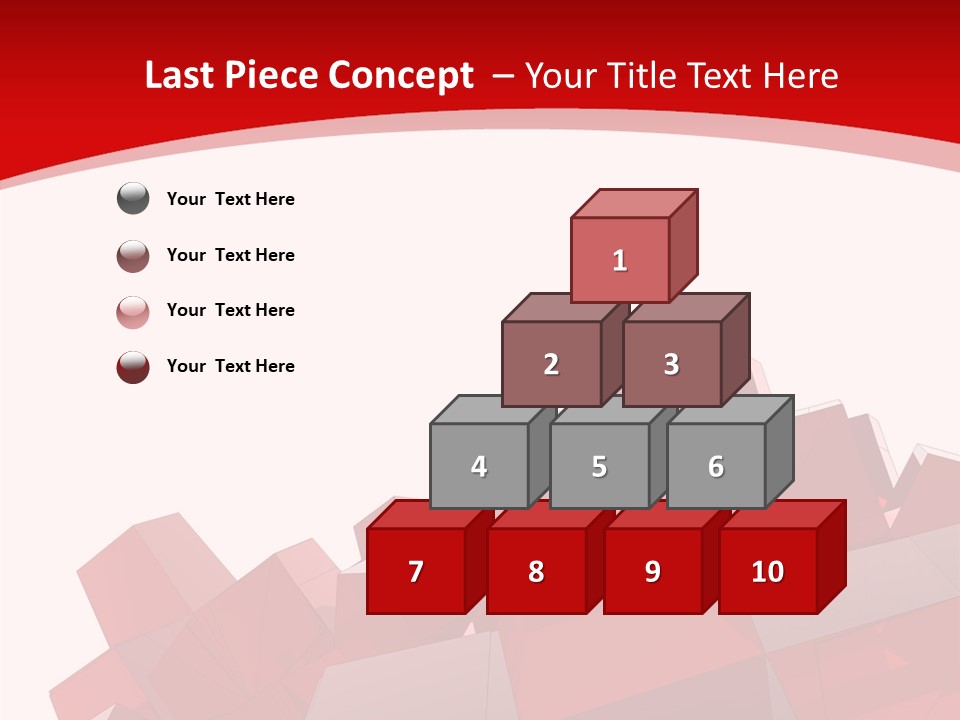 A Red And White Abstract Background With Squares PowerPoint Template