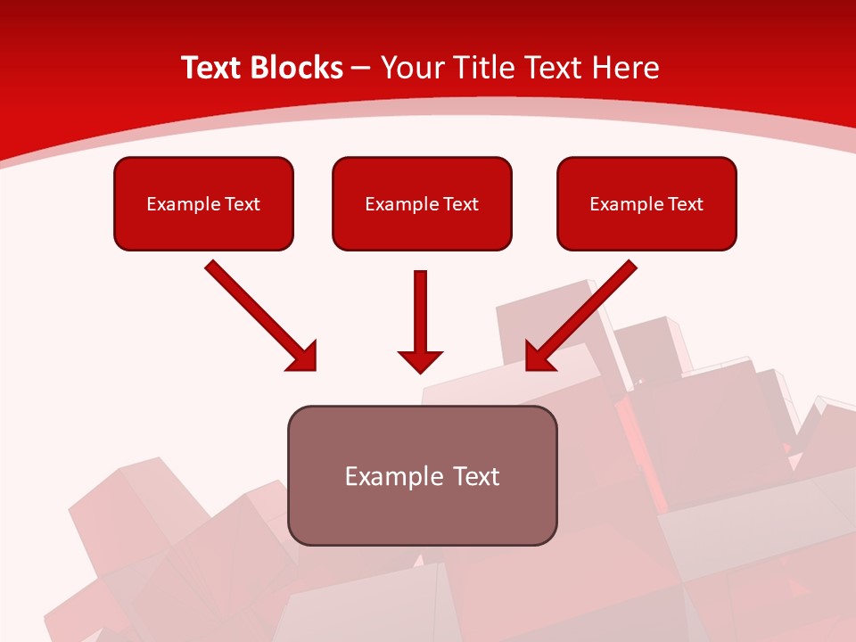 A Red And White Abstract Background With Squares PowerPoint Template
