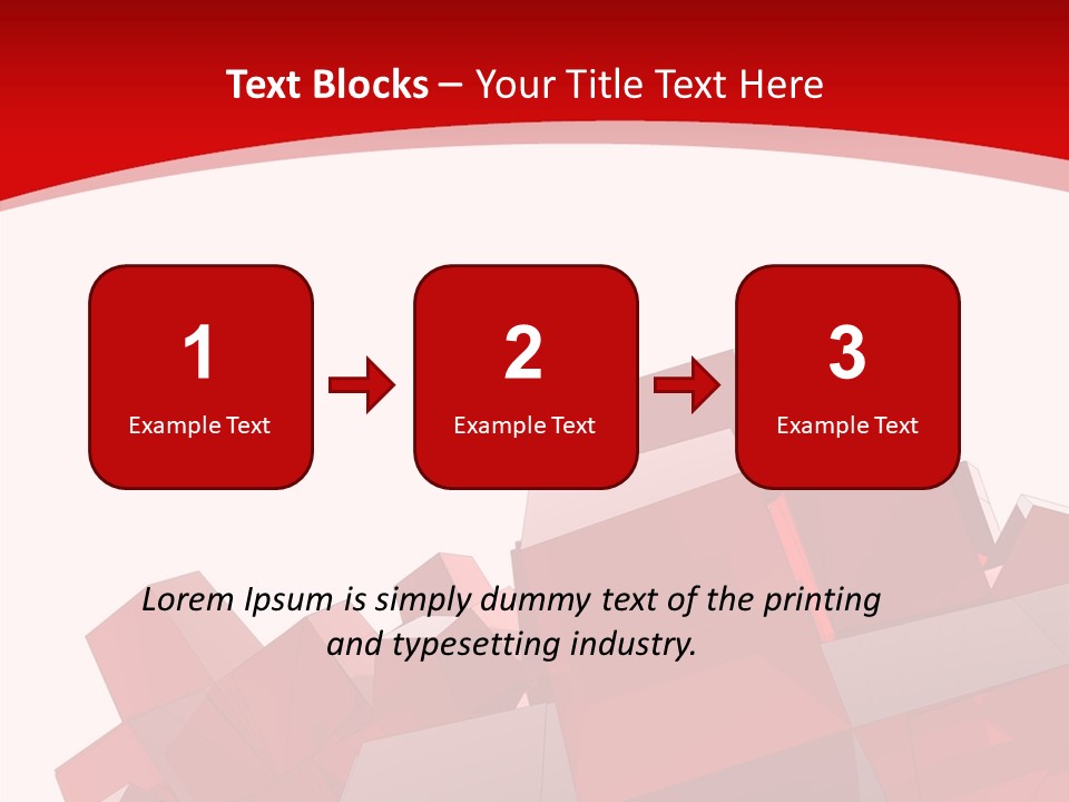 A Red And White Abstract Background With Squares PowerPoint Template