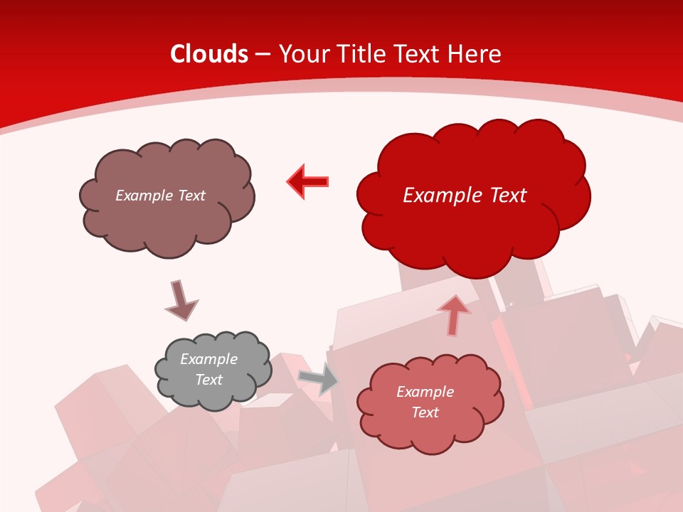 A Red And White Abstract Background With Squares PowerPoint Template
