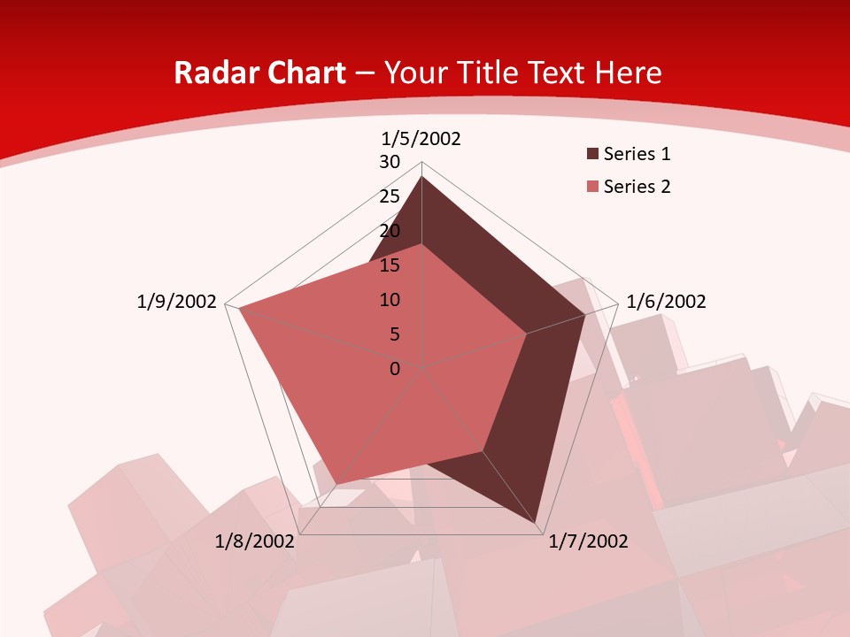 A Red And White Abstract Background With Squares PowerPoint Template