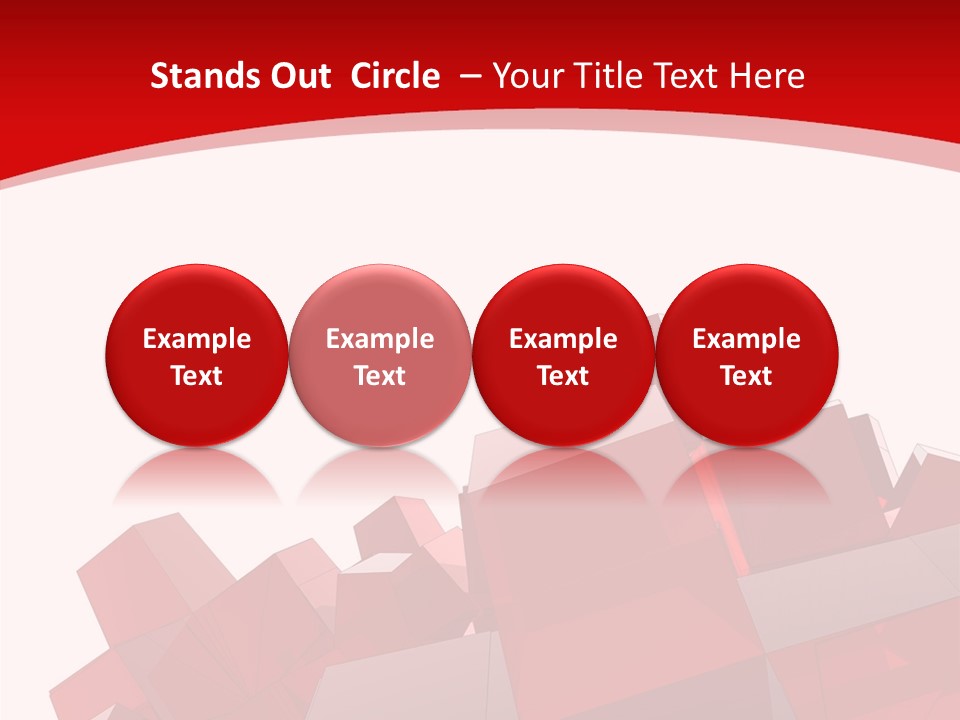 A Red And White Abstract Background With Squares PowerPoint Template