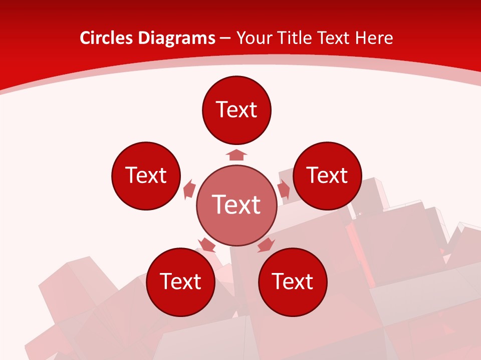 A Red And White Abstract Background With Squares PowerPoint Template