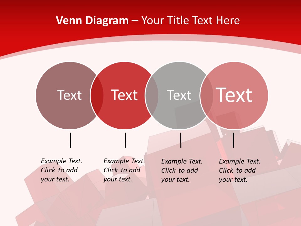 A Red And White Abstract Background With Squares PowerPoint Template