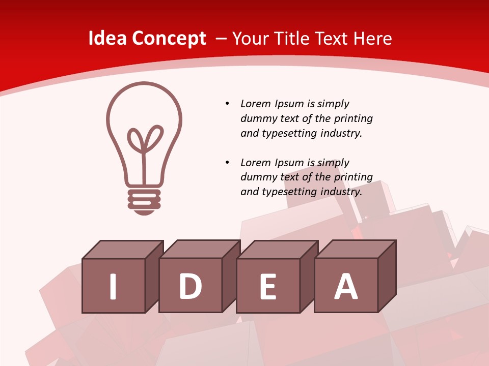 A Red And White Abstract Background With Squares PowerPoint Template