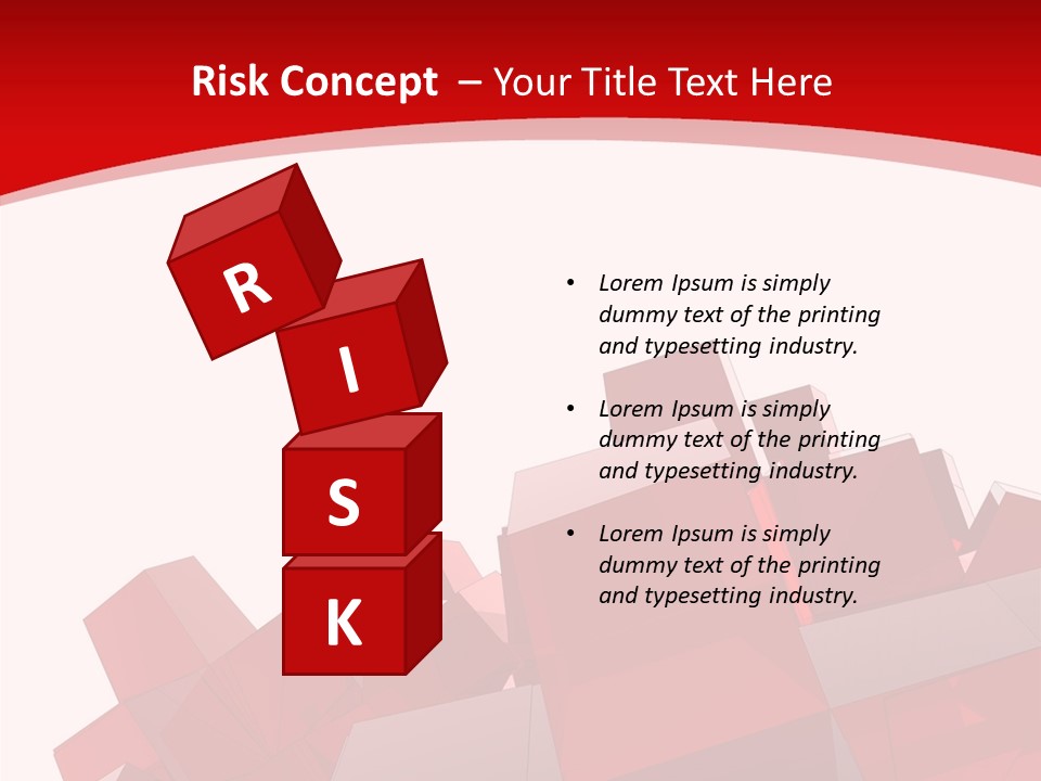 A Red And White Abstract Background With Squares PowerPoint Template