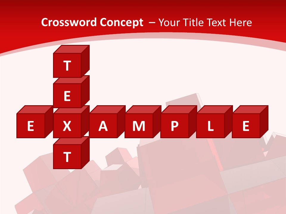 A Red And White Abstract Background With Squares PowerPoint Template