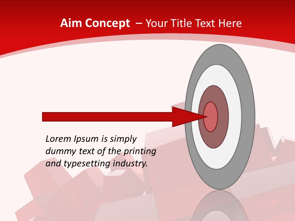 A Red And White Abstract Background With Squares PowerPoint Template