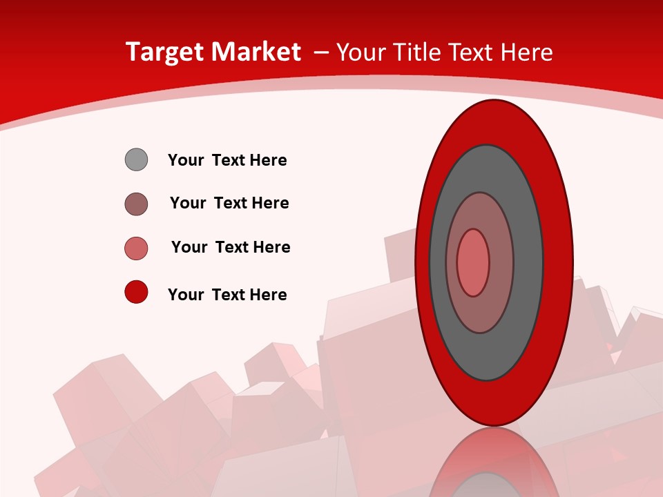 A Red And White Abstract Background With Squares PowerPoint Template