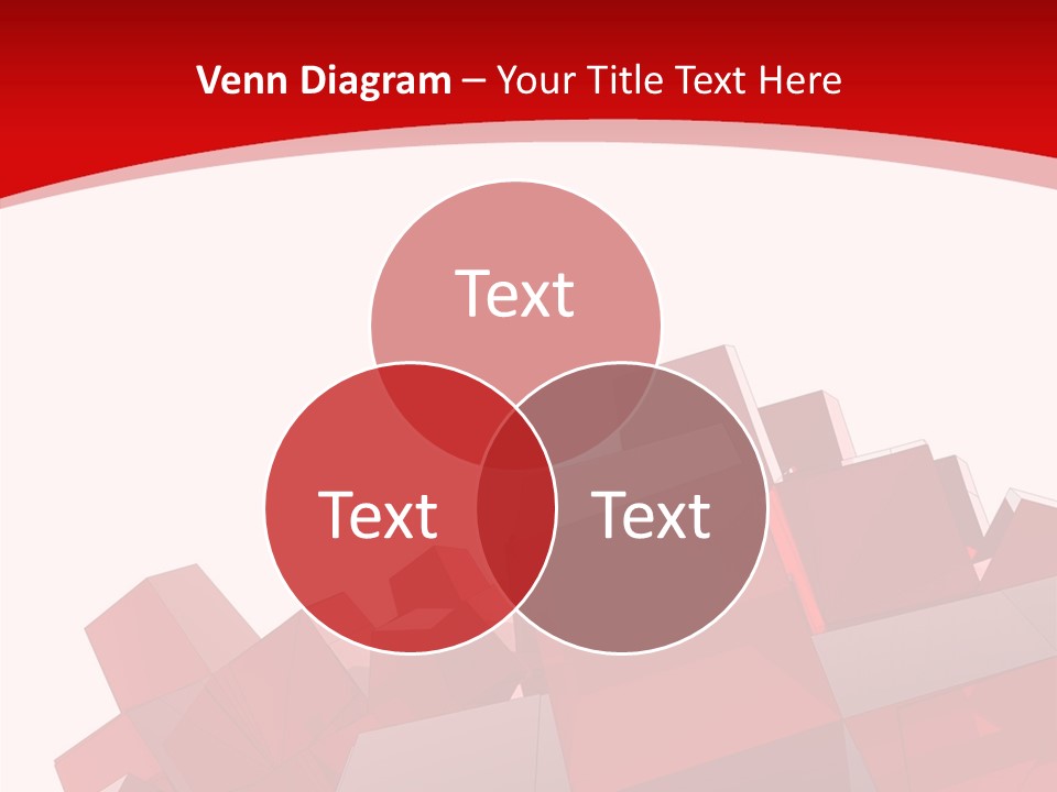 A Red And White Abstract Background With Squares PowerPoint Template