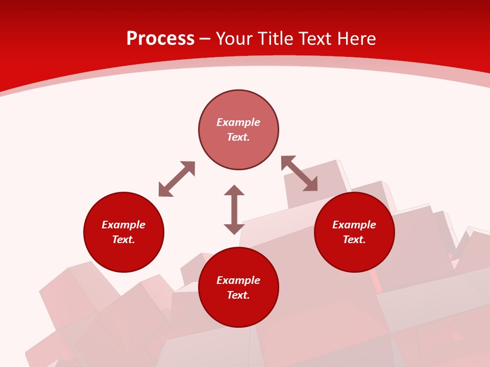 A Red And White Abstract Background With Squares PowerPoint Template