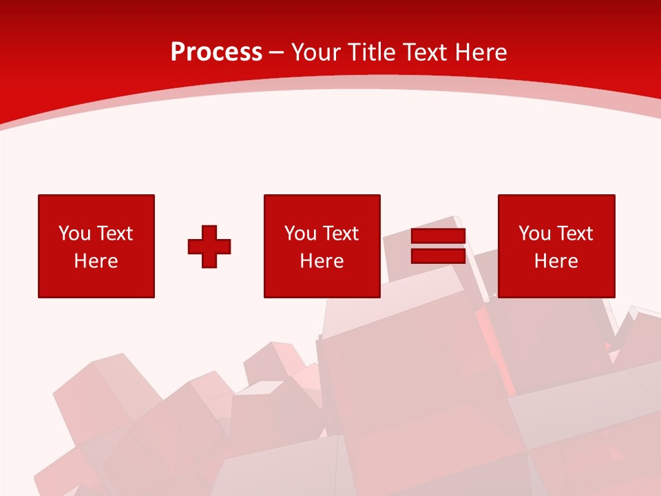 A Red And White Abstract Background With Squares PowerPoint Template