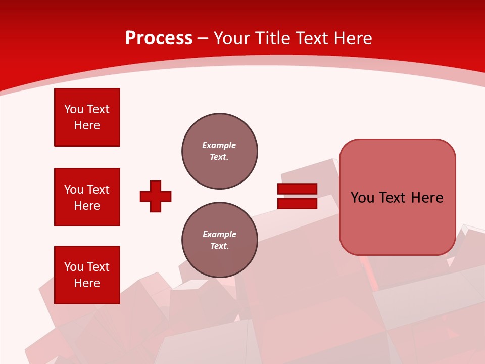A Red And White Abstract Background With Squares PowerPoint Template