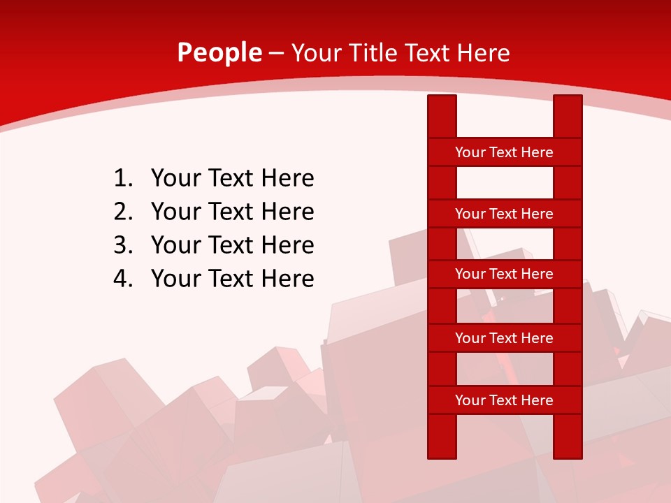 A Red And White Abstract Background With Squares PowerPoint Template