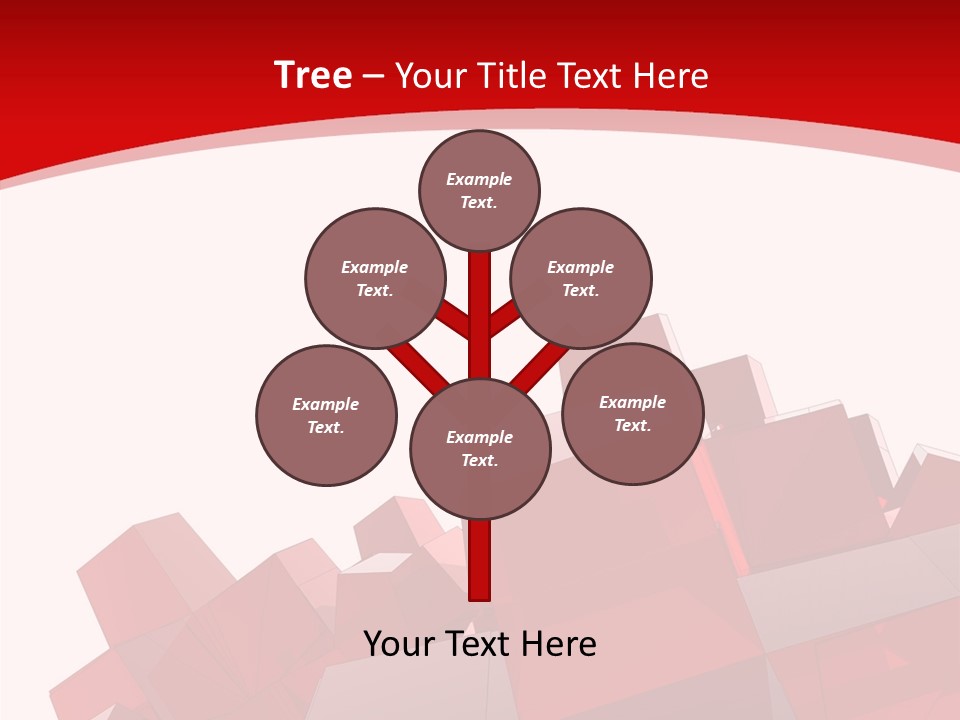 A Red And White Abstract Background With Squares PowerPoint Template