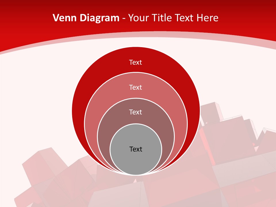 A Red And White Abstract Background With Squares PowerPoint Template