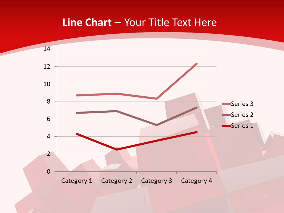 A Red And White Abstract Background With Squares PowerPoint Template