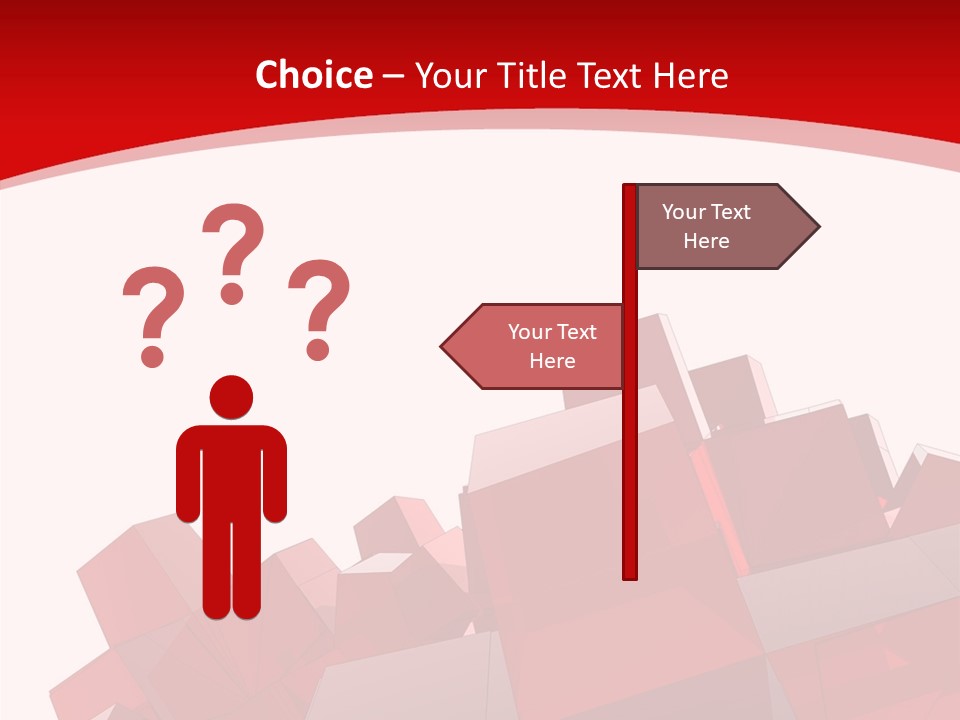 A Red And White Abstract Background With Squares PowerPoint Template