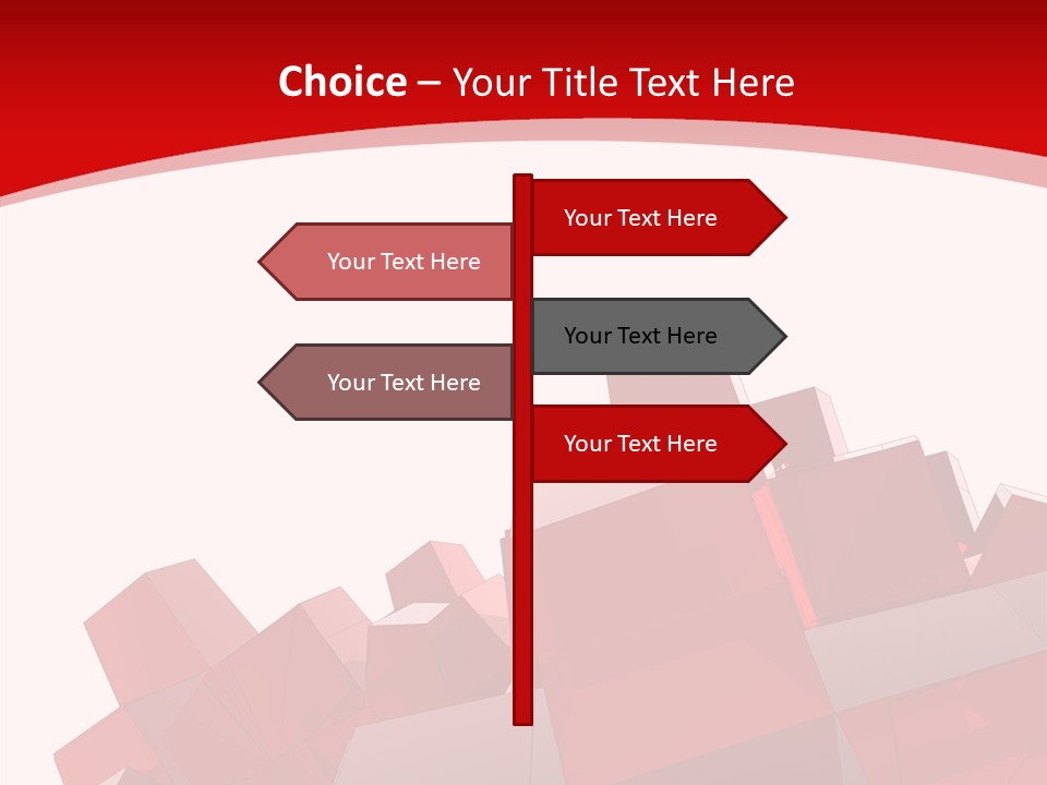 A Red And White Abstract Background With Squares PowerPoint Template