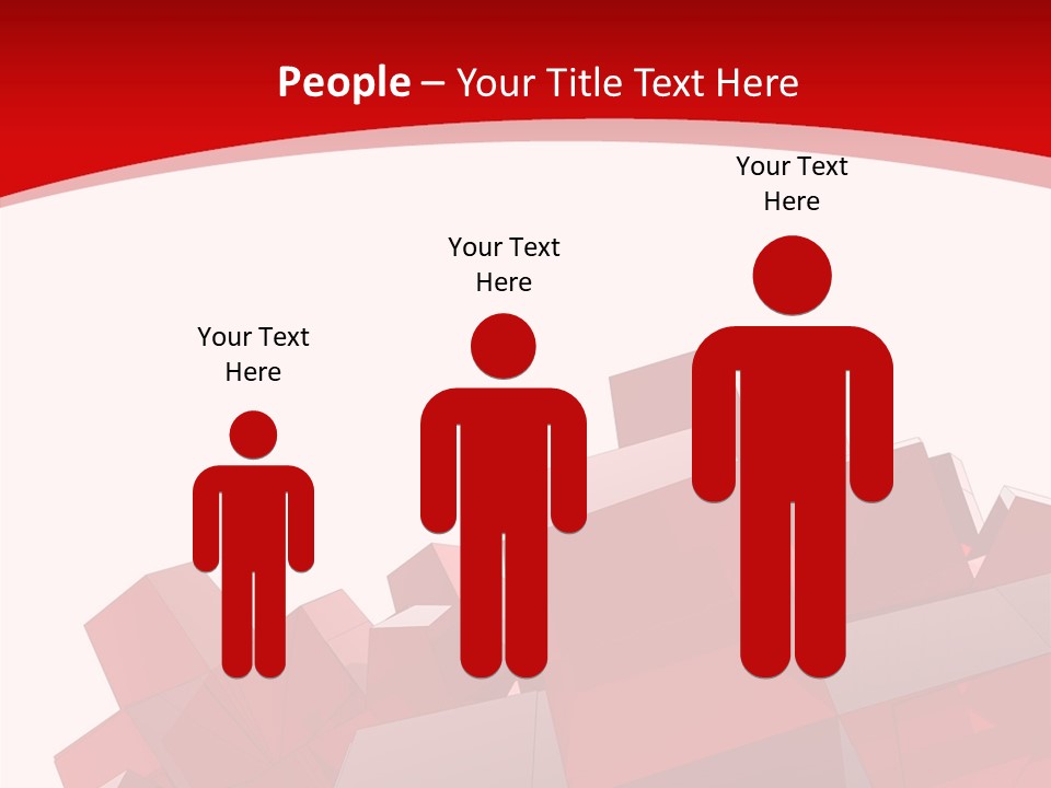 A Red And White Abstract Background With Squares PowerPoint Template