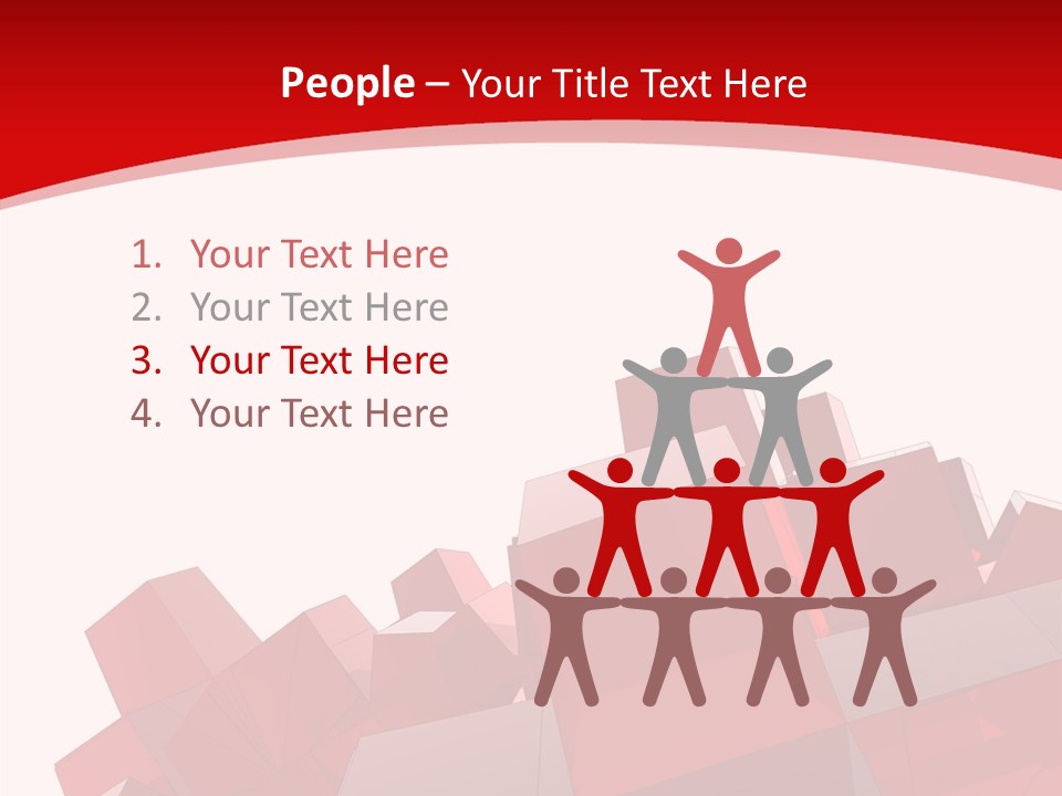 A Red And White Abstract Background With Squares PowerPoint Template