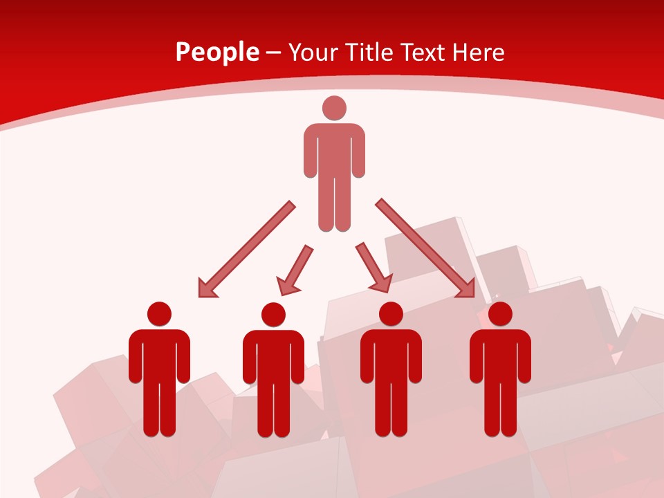 A Red And White Abstract Background With Squares PowerPoint Template