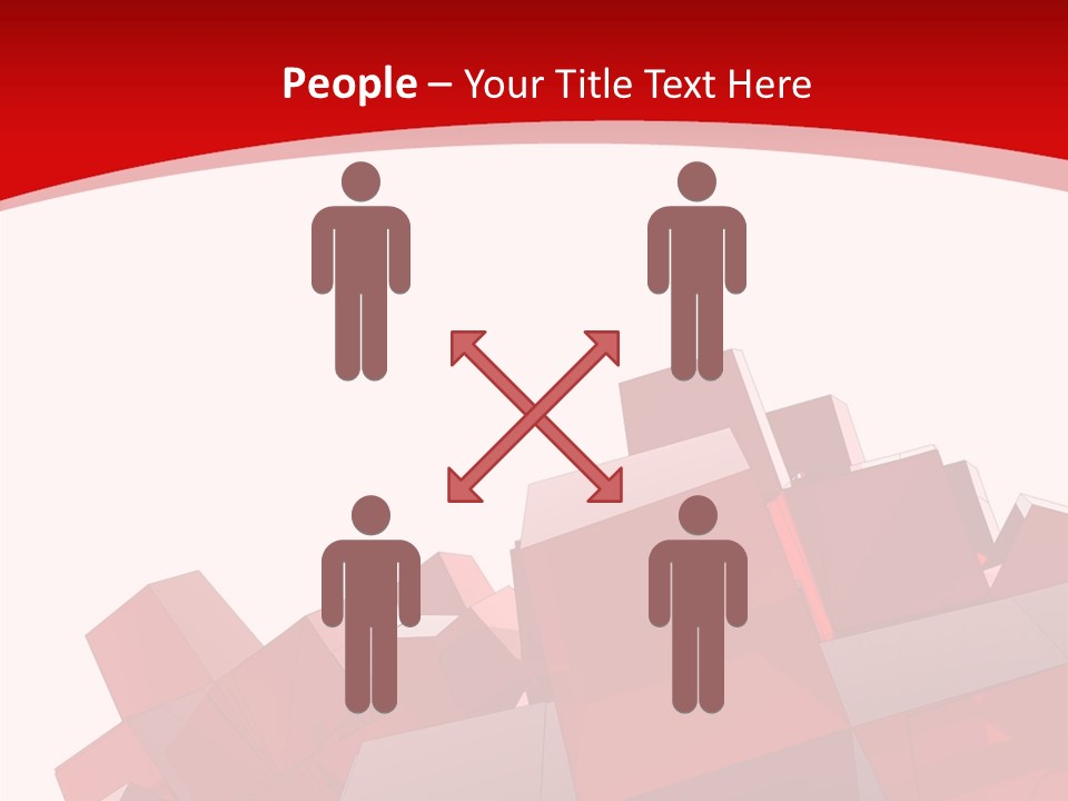 A Red And White Abstract Background With Squares PowerPoint Template